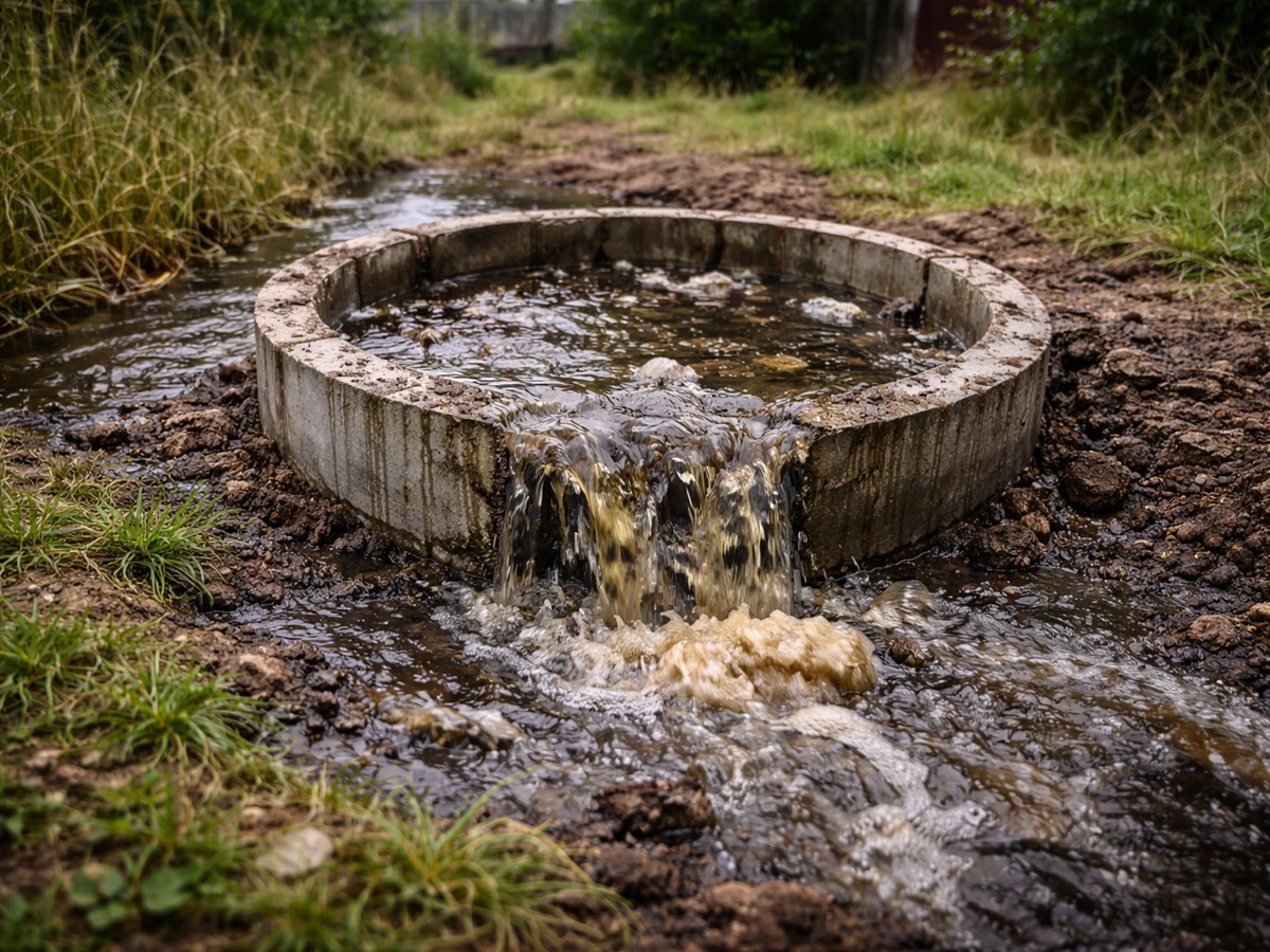 Потоки воды вокруг ёмкости